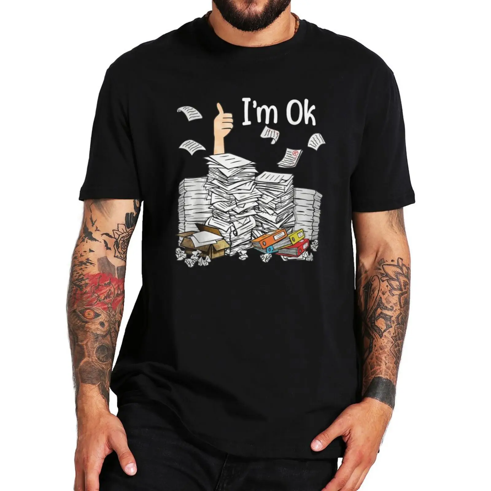 Футболка I'm Ok, Забавный костюм ученика с экзактом, футболка с юмором, повседневные летние мягкие топы из 100% хлопка премиум-класса, европейски... 
Футболка I'm Ok, Забавный костюм ученика с экзактом, футболка с юмором, повседневные летние мягкие топы из 100% хлопка премиум-класса, европейски...