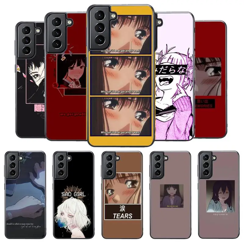 Чехол для телефона с грустным японским аниме для Samsung S8 S9 S10 S20 plus 5G lite note 20 ultra PC nax fundas cover 
Чехол для телефона с грустным японским аниме для Samsung S8 S9 S10 S20 plus 5G lite note 20 ultra PC nax fundas cover
