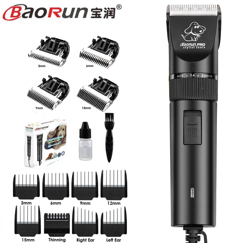 Baorun S1 Professional High Power Electric Pet Hair Clipper Cat Dog Hair Trimmer Grooming Machine 3/6/9/13mm Blades Optional
Baorun S1 Professional High Power Electric Pet Hair Clipper Cat Dog Hair Trimmer Grooming Machine 3/6/9/13mm Blades Optional