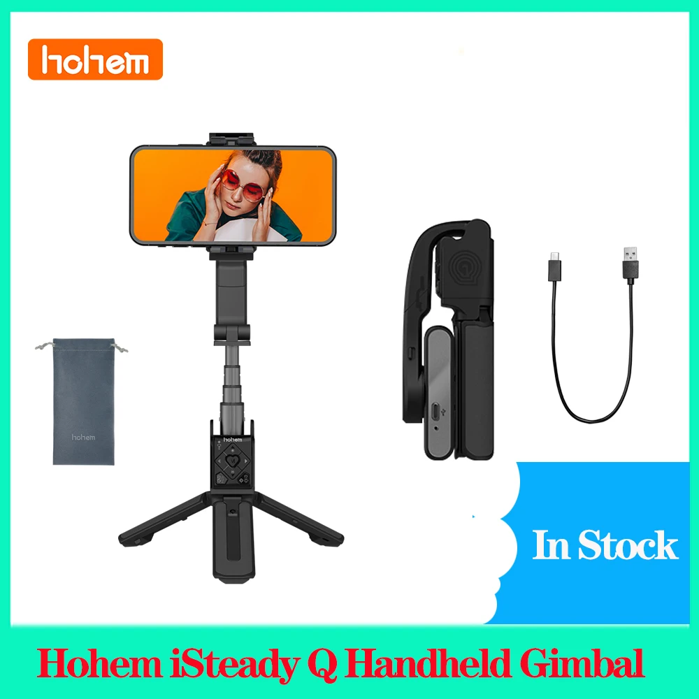 

Hohem iSteady Q Handheld Gimbal Stabilizer Phone Selfie Stick Extension Rod Adjustable Tripod with Remote Control for Smartphone