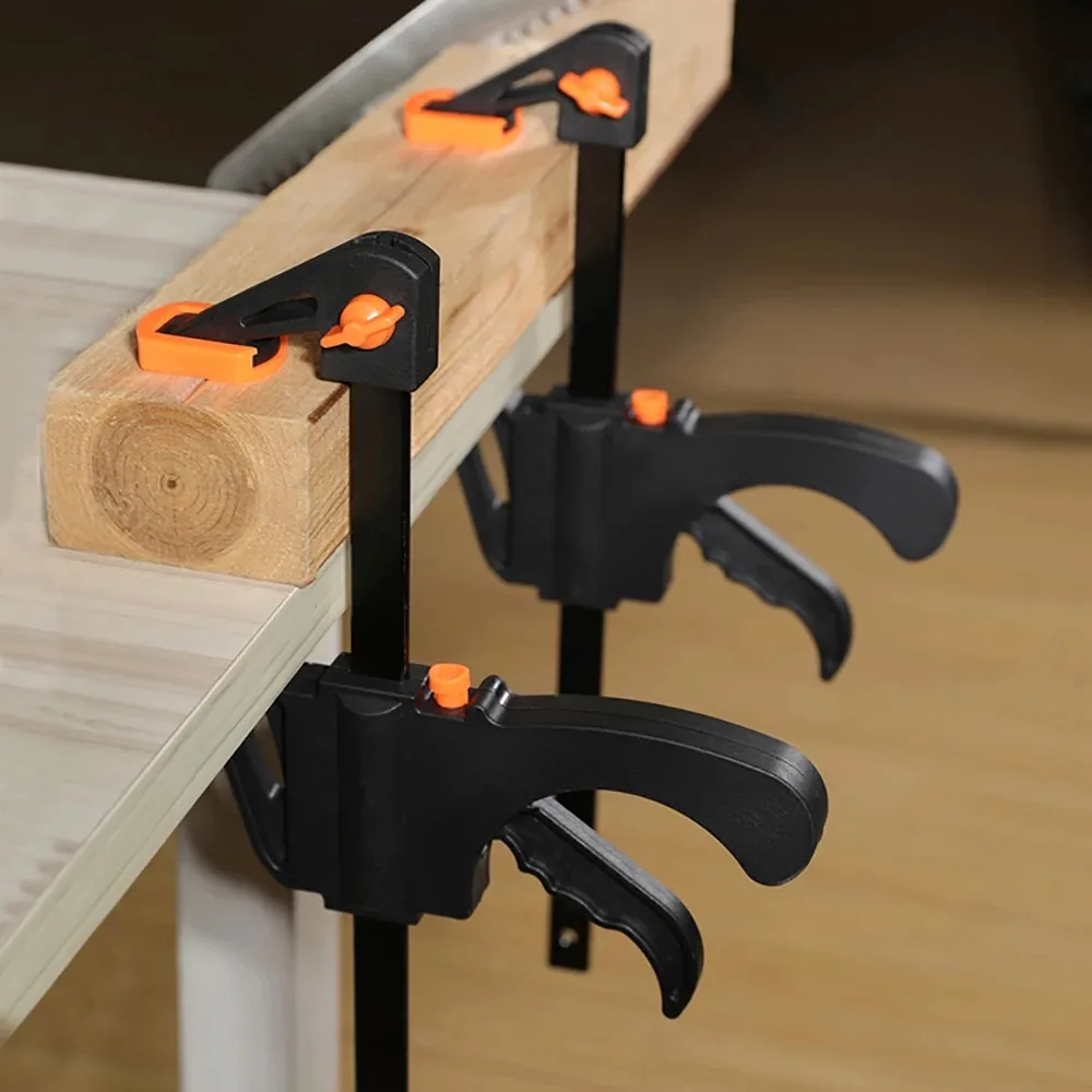 Gadget Tool DIY Adjustable Hand Woodworking Spreader 4 Inch Clip Kit Quick Ratchet Release F Clamp Speed Squeeze Work Bar Clamp
Gadget Tool DIY Adjustable Hand Woodworking Spreader 4 Inch Clip Kit Quick Ratchet Release F Clamp Speed Squeeze Work Bar Clamp