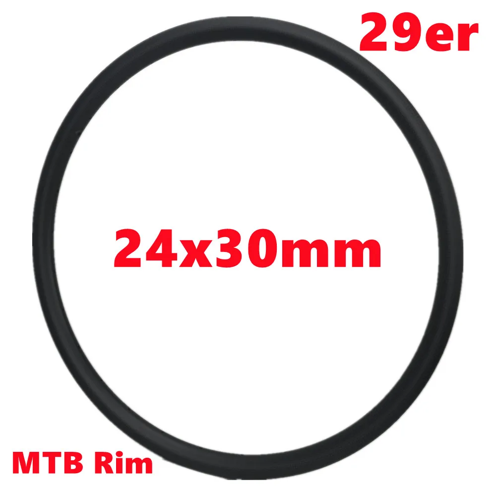 

MTB 28 Holes XC 29er MTB Rim 30m Width 24mm Depth MTB Carbon Rim Super Light Asymmetric 24x30 Bicycle Wheel Rim