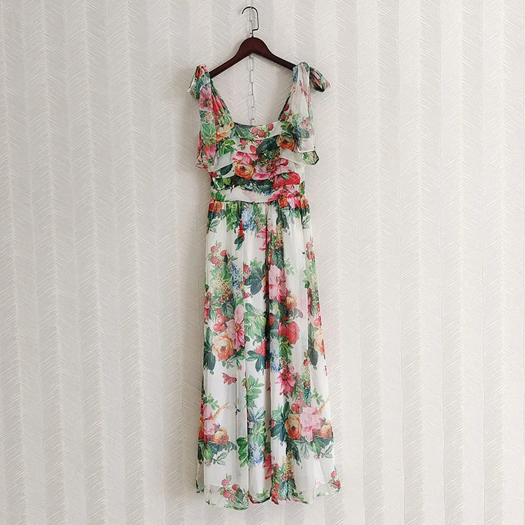 Ruffles Patchwork Floral Print Women Long Dress Ribbon Lace Up Elegant Summer Tank Lady Ball Gown Beach Holiday Dresses
Ruffles Patchwork Floral Print Women Long Dress Ribbon Lace Up Elegant Summer Tank Lady Ball Gown Beach Holiday Dresses