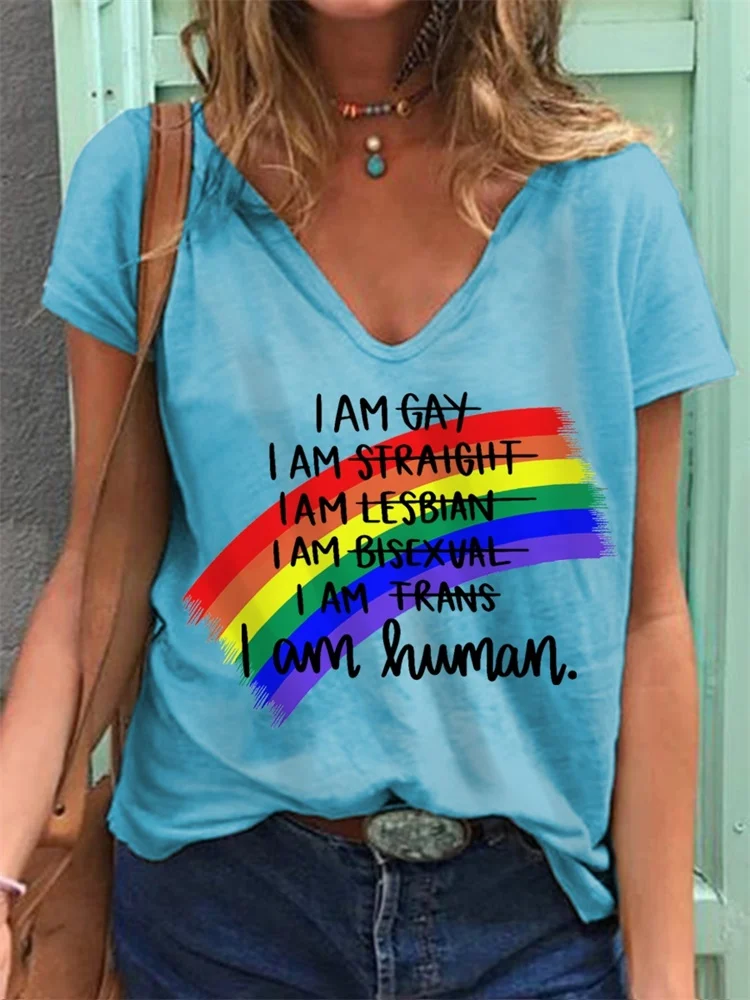 2022 new summer women's new street short sleeve women's T-shirt women's V-neck printed casual T-shirt top
2022 new summer women's new street short sleeve women's T-shirt women's V-neck printed casual T-shirt top