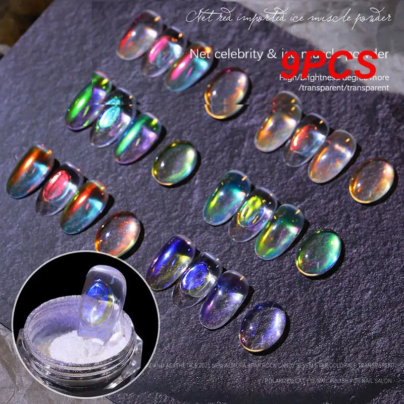 9PCS Net Red Ice Muscle Powder Crystals Fire Opal Flakes Nail Sequins Purple Glitter Chrome Dust For Nails Manicures 
9PCS Net Red Ice Muscle Powder Crystals Fire Opal Flakes Nail Sequins Purple Glitter Chrome Dust For Nails Manicures