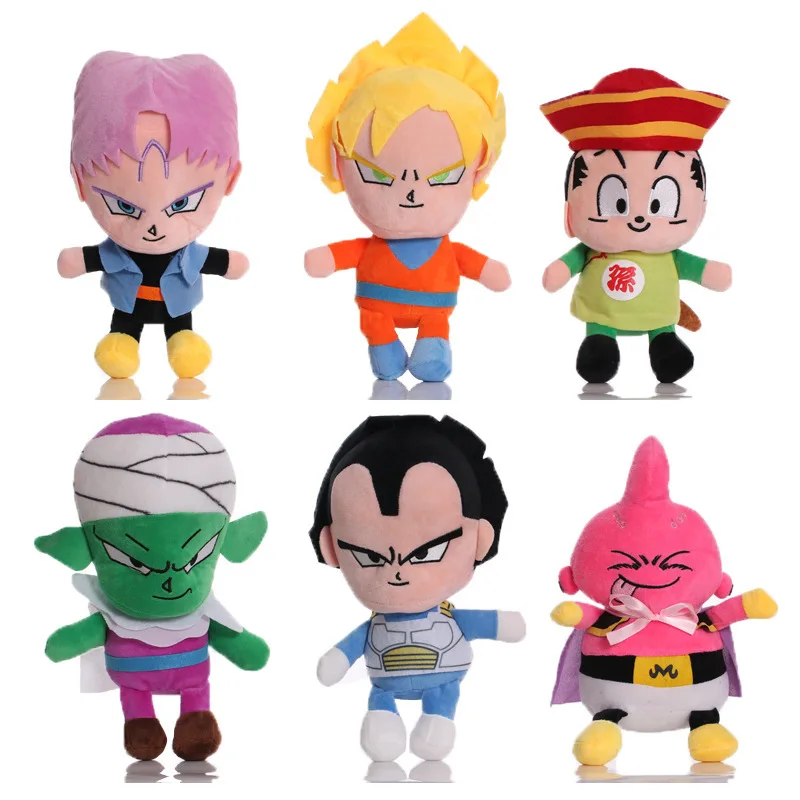 6Pcs/Set 20cm Cartoon Anime Dragon Ball Doll Super Saiyan Goku Vegeta Picollo Buu Trunks Gohan Toys Christmas Gifts
6Pcs/Set 20cm Cartoon Anime Dragon Ball Doll Super Saiyan Goku Vegeta Picollo Buu Trunks Gohan Toys Christmas Gifts