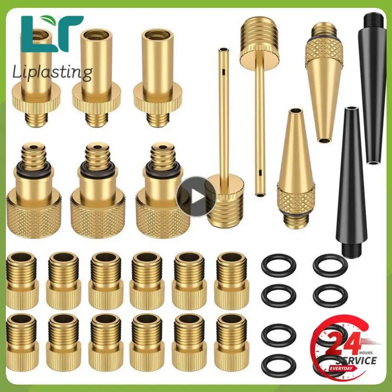 

Bicycle Tire Valve Adapters Premium Brass Bike Valve Copper Inflators Ball Pump Needles Adapter Kits Bicycle Accessories