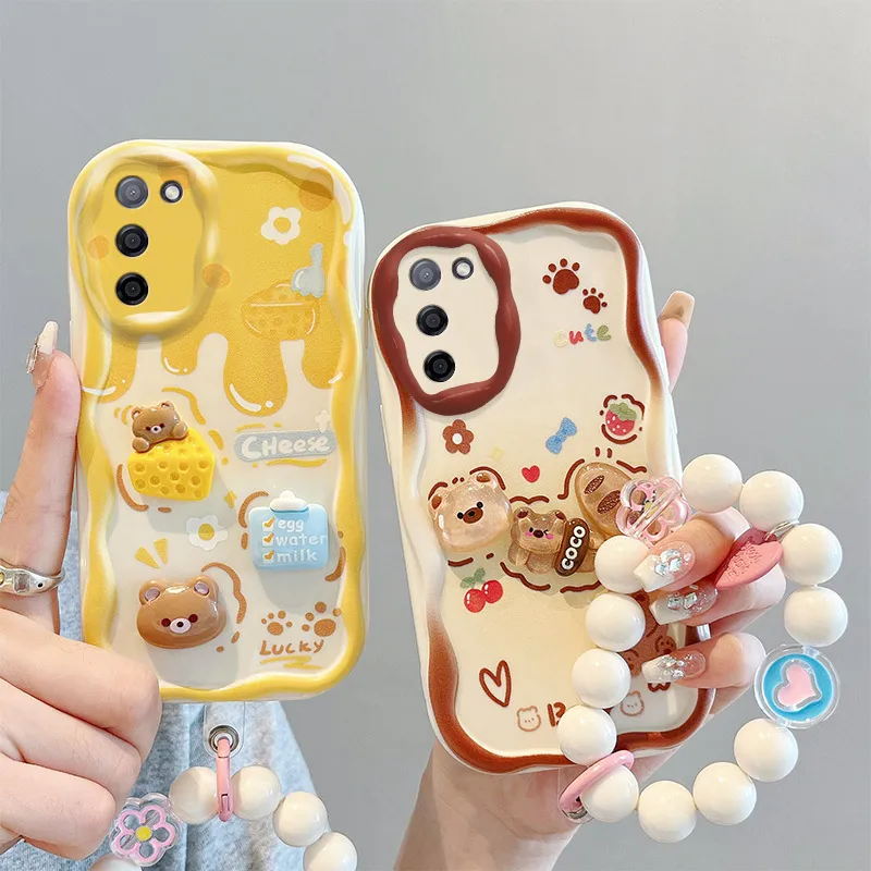 3D Fashion Luxury Adorable Doll Bear Cartoon Soft Silicon Phone Case On For Oppo A55 55 Oppo55 5G Wristband Back Cover
3D Fashion Luxury Adorable Doll Bear Cartoon Soft Silicon Phone Case On For Oppo A55 55 Oppo55 5G Wristband Back Cover