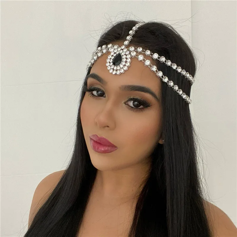 2022 New Luxury Black Gem Water Drop Pendant Head Chain Ladies Wedding Ball Bling Rhinestone Forehead Chain Jewelry Wholesale
2022 New Luxury Black Gem Water Drop Pendant Head Chain Ladies Wedding Ball Bling Rhinestone Forehead Chain Jewelry Wholesale