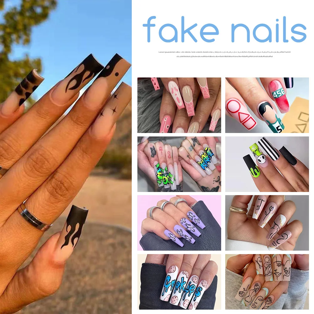 24pcs Press On Fake Nails Set Long Coffin Ballerina False Nail Tips Detachable Reusable Full Cover Nail Tips Manicure for Nail
24pcs Press On Fake Nails Set Long Coffin Ballerina False Nail Tips Detachable Reusable Full Cover Nail Tips Manicure for Nail