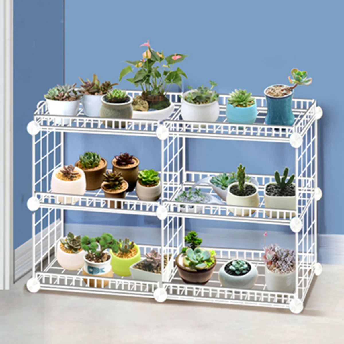 Household Wrought Iron Multi-layer Plant Stand with Four Sides of Fence Rack Balcony Indoor Garden Flower Pot Shelf Detachable
Household Wrought Iron Multi-layer Plant Stand with Four Sides of Fence Rack Balcony Indoor Garden Flower Pot Shelf Detachable