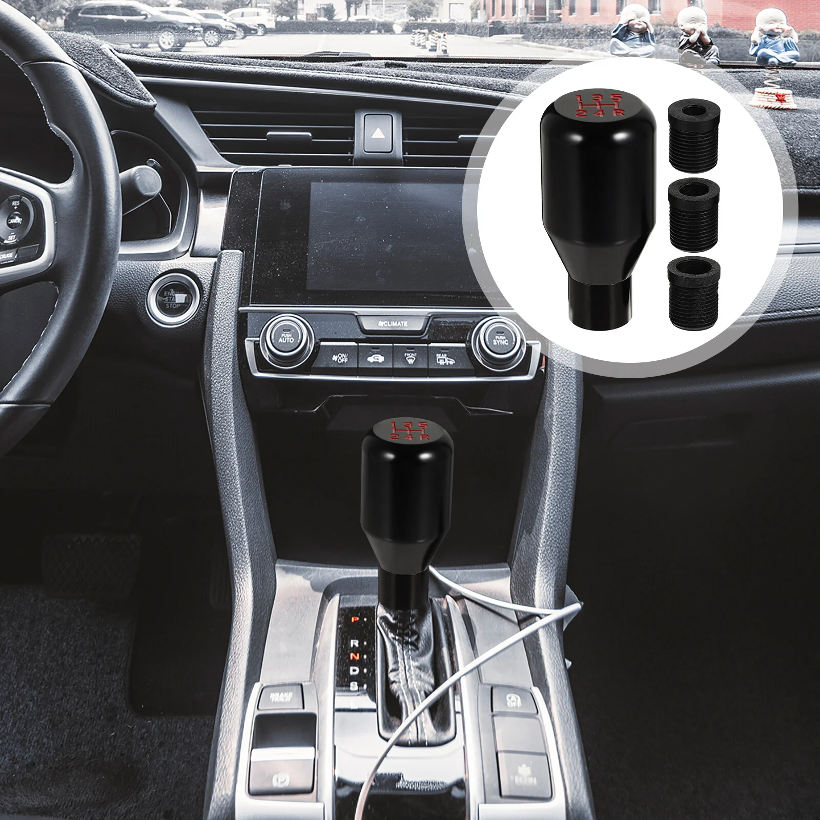 Car Universal Gear Shifter 5 Manual for Auto Transmission Vehicle Truck- Black
Car Universal Gear Shifter 5 Manual for Auto Transmission Vehicle Truck- Black