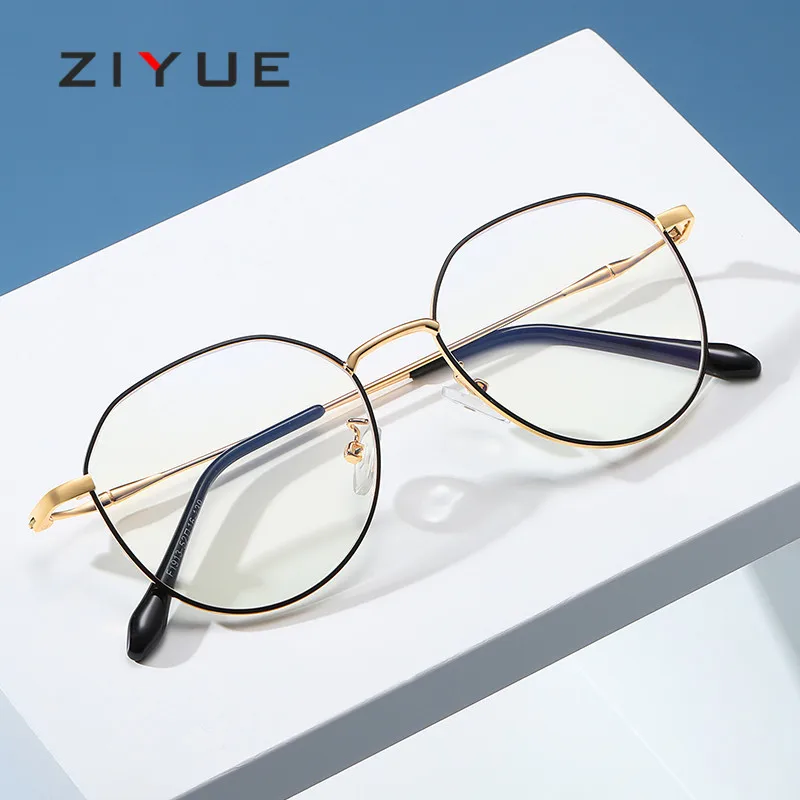 

YY50 металлическая многоугольная Ретро оправа для очков для мужчин с оптическими очками для близорукости для женщин
