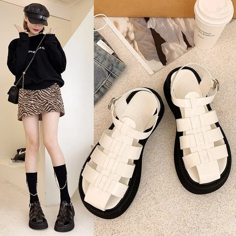 Women's Sandals 2022 New Arrival Thick Sole Buckle Heightening Cute Baotou Beach Shoes Fashion All-match Summer Women's Shoes
Women's Sandals 2022 New Arrival Thick Sole Buckle Heightening Cute Baotou Beach Shoes Fashion All-match Summer Women's Shoes