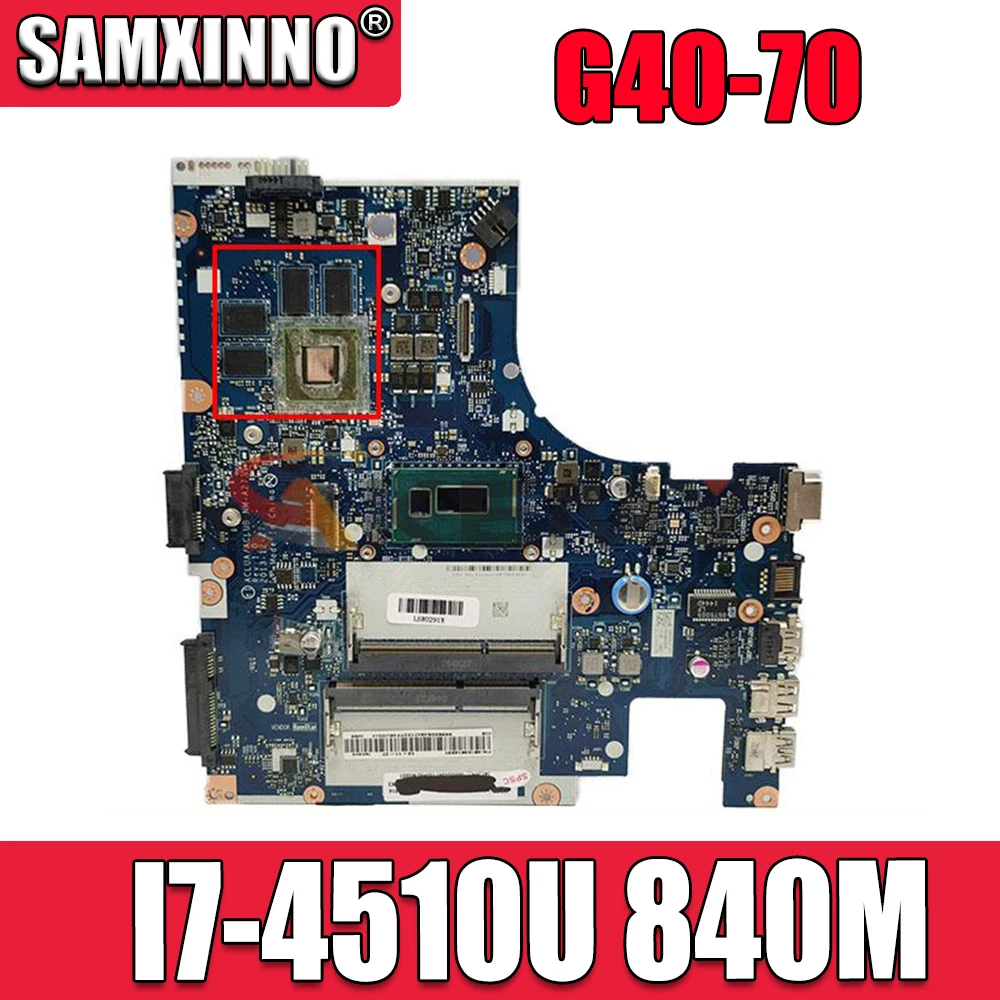 Laptop motherboard For LENOVO Ideapad G40-70 I7-4510U 840M Notebook Mainboard NM-A273 SR1EB N15S-GT-S-A2 DDR3
Laptop motherboard For LENOVO Ideapad G40-70 I7-4510U 840M Notebook Mainboard NM-A273 SR1EB N15S-GT-S-A2 DDR3