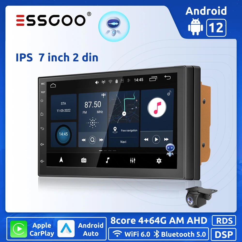 Автомагнитола ESSGOO, 2 Din, 8 ядер, 4 + 64 ГБ, Android 12,0, Bluetooth 5,0, Wi-Fi
Автомагнитола ESSGOO, 2 Din, 8 ядер, 4 + 64 ГБ, Android 12,0, Bluetooth 5,0, Wi-Fi