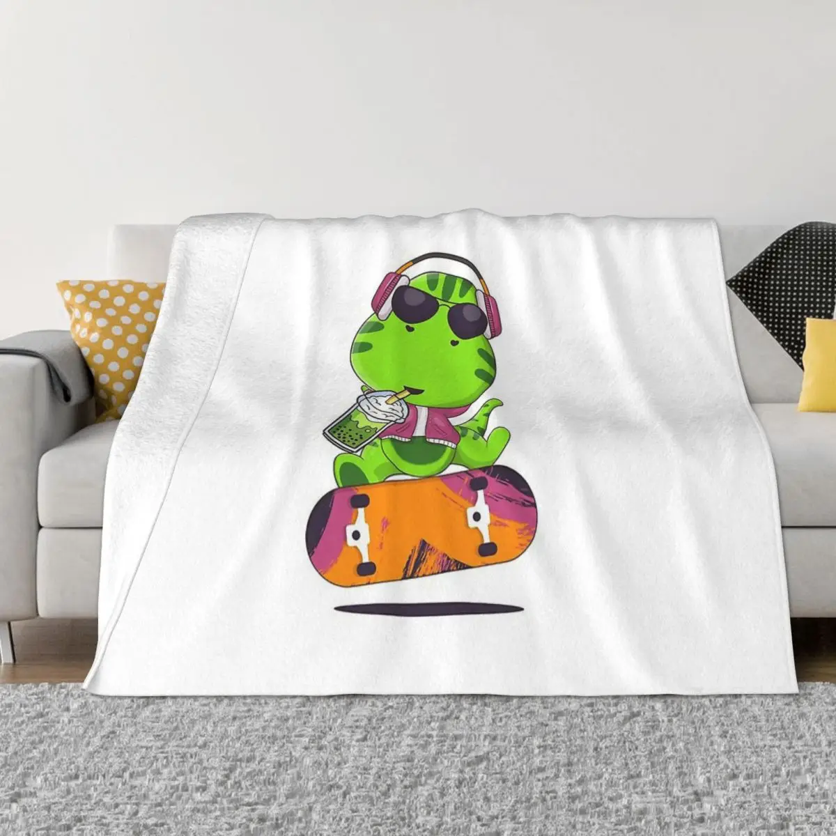 

Readosaurus Oak Lizard Blanket Flannel Decoration The Cool Dino Portable Home Bedspread
