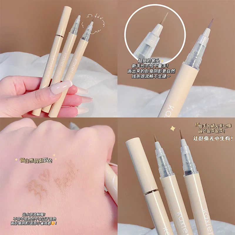 Liquid Eyeliner Lying Silkworm Pen Matte Shadow Long-lasting Waterproof Quick-dry Tea Brown Pen Glitter Eye Makeup Beauty Tools 
Liquid Eyeliner Lying Silkworm Pen Matte Shadow Long-lasting Waterproof Quick-dry Tea Brown Pen Glitter Eye Makeup Beauty Tools