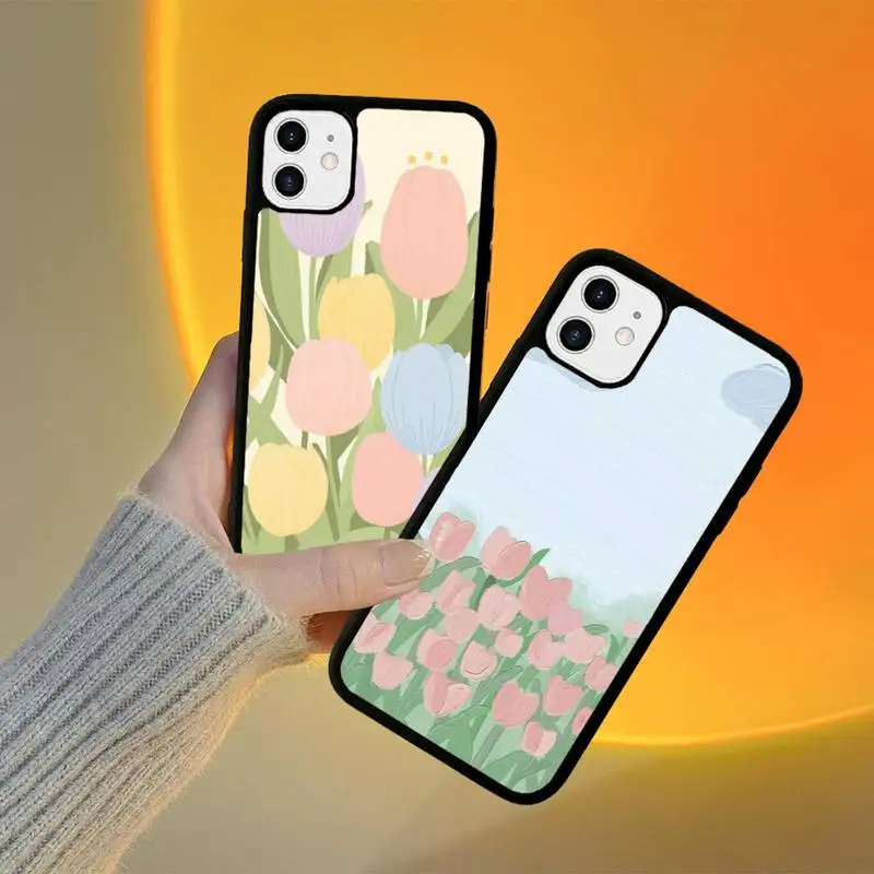 YNDFCNB Tulip flower Phone Case Silicone PC+TPU Case for iPhone 11 12 13 Pro Max 8 7 6 Plus X SE XR Hard Fundas
YNDFCNB Tulip flower Phone Case Silicone PC+TPU Case for iPhone 11 12 13 Pro Max 8 7 6 Plus X SE XR Hard Fundas