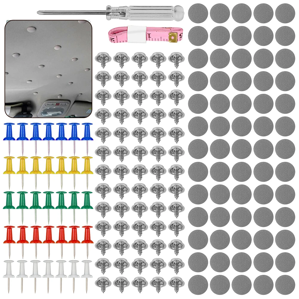 Part Buttons Kit Auto Replacement Parts Roof Buckles Fabric Buckle Grey Metal Repair Kit Rivets Retainer 65PCS
Part Buttons Kit Auto Replacement Parts Roof Buckles Fabric Buckle Grey Metal Repair Kit Rivets Retainer 65PCS