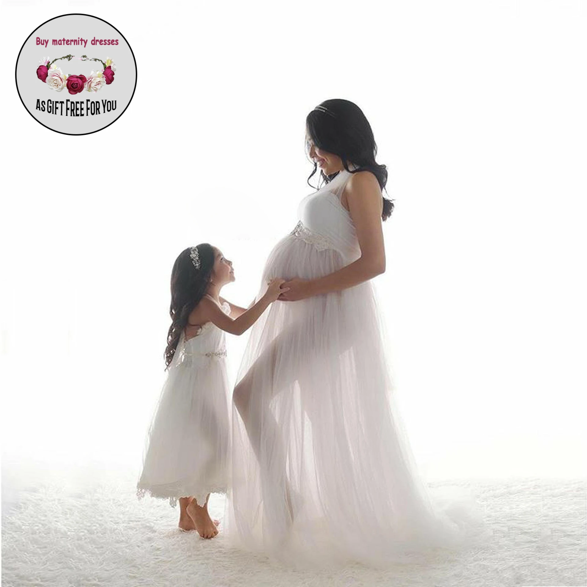 Women Pregnant Dress for Photography Tulle Mercerized Cotton Strapless Long Maternity Dresses
Women Pregnant Dress for Photography Tulle Mercerized Cotton Strapless Long Maternity Dresses