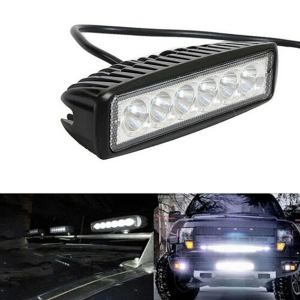 

6LED Work Light Bar Lamp Driving Fog Offroad SUV 4WD Car Boat Truck 18W Work Light Spotlight Super Bright Replacement