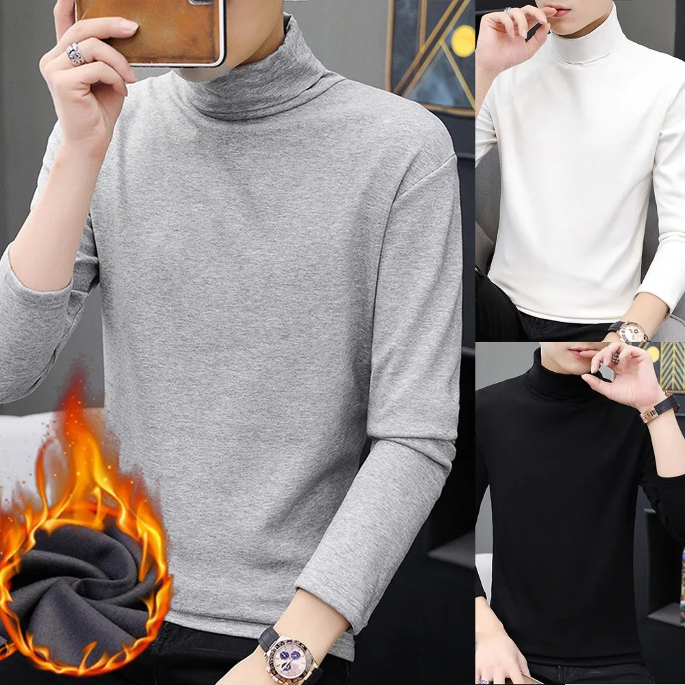 Winter Warm Men Highneck Basic Plain T-shirt Blouse Pullover Long Sleeve T-shirts Knitwear Solid Color Casual Male Tops 3 Colors
Winter Warm Men Highneck Basic Plain T-shirt Blouse Pullover Long Sleeve T-shirts Knitwear Solid Color Casual Male Tops 3 Colors