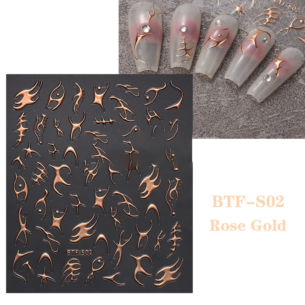 3D Tribal Pattern Flame Nail Sticker Silver Gold Bronzing Stripe Geometric Lines Nail Slider for Gel Nail Polish Manicure Design
3D Tribal Pattern Flame Nail Sticker Silver Gold Bronzing Stripe Geometric Lines Nail Slider for Gel Nail Polish Manicure Design