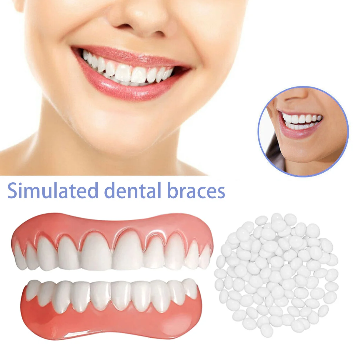 Fake Teeth Instant Smile Veneer Whitening Silicone Artificial Teeth Braces Whitening Sticks Comfortable Teeth Orthodontic
Fake Teeth Instant Smile Veneer Whitening Silicone Artificial Teeth Braces Whitening Sticks Comfortable Teeth Orthodontic