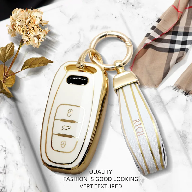 Luxurious Golden Edge Remote Key Case Cover For Audi A1 A3 A4 A5 A6 A7 A8 Q3 Q5 Q7 S4 S5 S6 S7 S8 R8 RS5 TT Car Accessories
Luxurious Golden Edge Remote Key Case Cover For Audi A1 A3 A4 A5 A6 A7 A8 Q3 Q5 Q7 S4 S5 S6 S7 S8 R8 RS5 TT Car Accessories