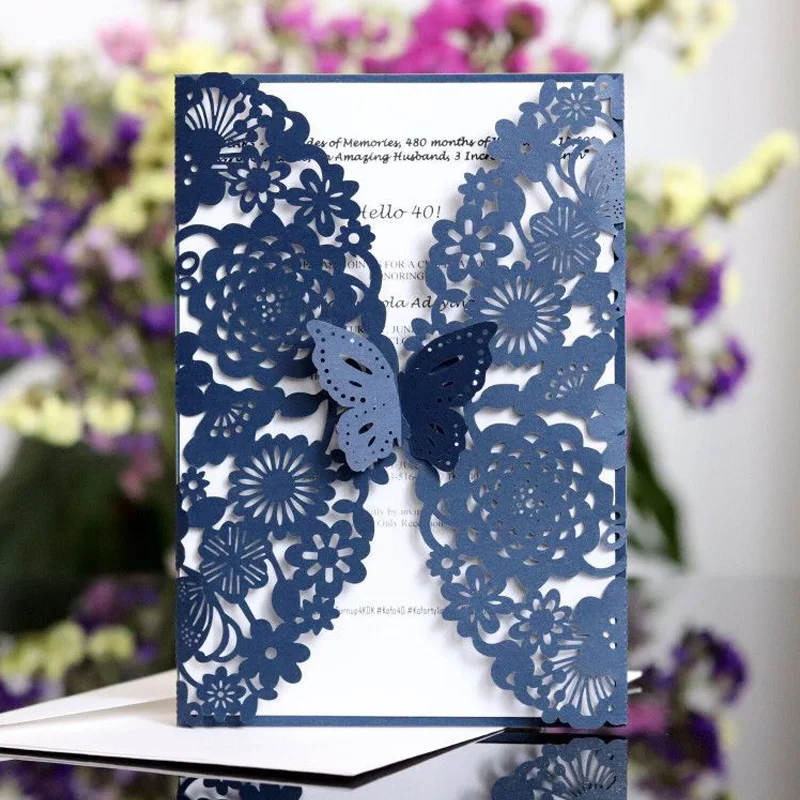 10/20/50pcs Butterfly Wedding Invitations Cards Laser Cut Business Greeting Cards Wedding Bachelor Party Favors Decoration
10/20/50pcs Butterfly Wedding Invitations Cards Laser Cut Business Greeting Cards Wedding Bachelor Party Favors Decoration