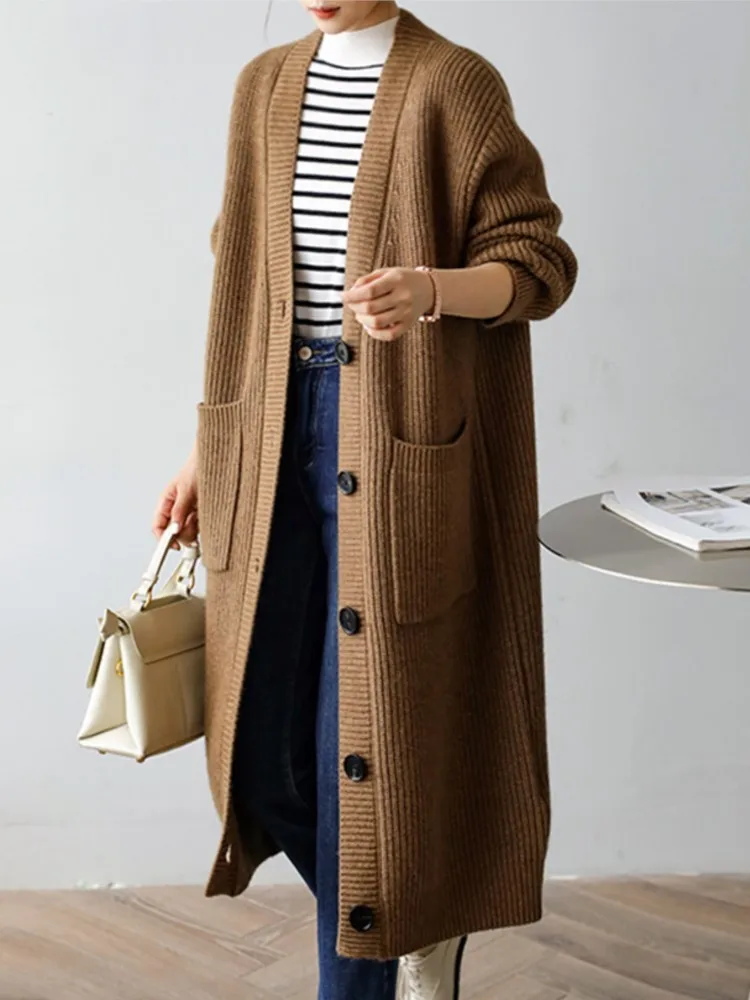 Женский вязаный кардиган в Корейском стиле, Элегантное повседневное Свободное пальто, женский зимний свитер большого размера, осенние длин...
Женский вязаный кардиган в Корейском стиле, Элегантное повседневное Свободное пальто, женский зимний свитер большого размера, осенние длин...