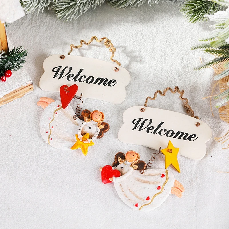 2022 New Year Decoration Wooden Welcome Sign Painted Resin Angel Pendant Christmas Tree Pendant Christmas Decoration for Home
2022 New Year Decoration Wooden Welcome Sign Painted Resin Angel Pendant Christmas Tree Pendant Christmas Decoration for Home