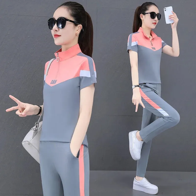 Women's Casual Suit Fashion V-neck Crop Top 2022 Summer New Pencil Pants And Short Sleeve T Shirt Two Piece Set Tracksuit Women
Women's Casual Suit Fashion V-neck Crop Top 2022 Summer New Pencil Pants And Short Sleeve T Shirt Two Piece Set Tracksuit Women