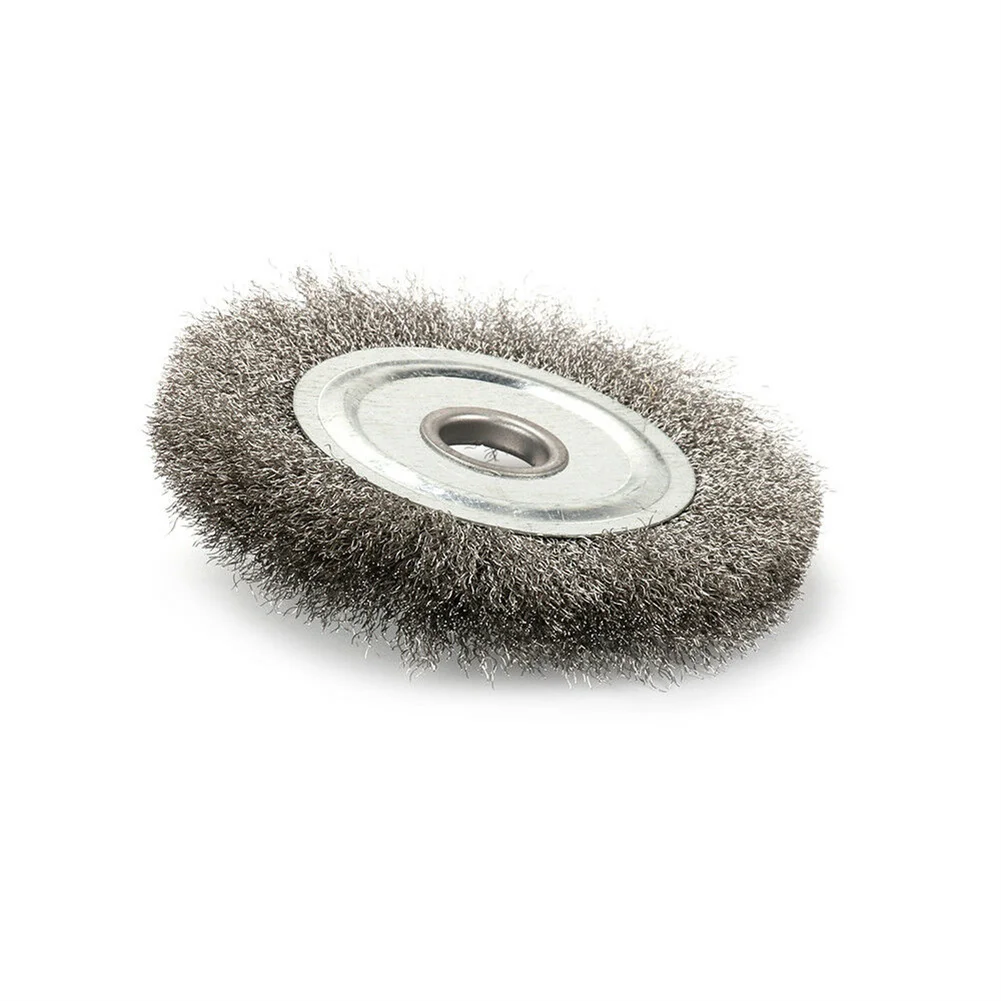 4Inch Flat Crimped Stainless Steel Wire Wheel Brush For Bench Grinder Polishing Abrasive Tool For Metal Derust Wood Deburring
4Inch Flat Crimped Stainless Steel Wire Wheel Brush For Bench Grinder Polishing Abrasive Tool For Metal Derust Wood Deburring