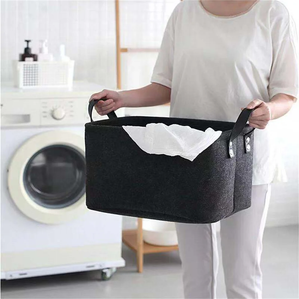 Nordic Felt Storage Basket Living Room Tools Table Sundries Fold Storage Boxes Cloth Storage Box Bedroom Socks Laundry Basket
Nordic Felt Storage Basket Living Room Tools Table Sundries Fold Storage Boxes Cloth Storage Box Bedroom Socks Laundry Basket