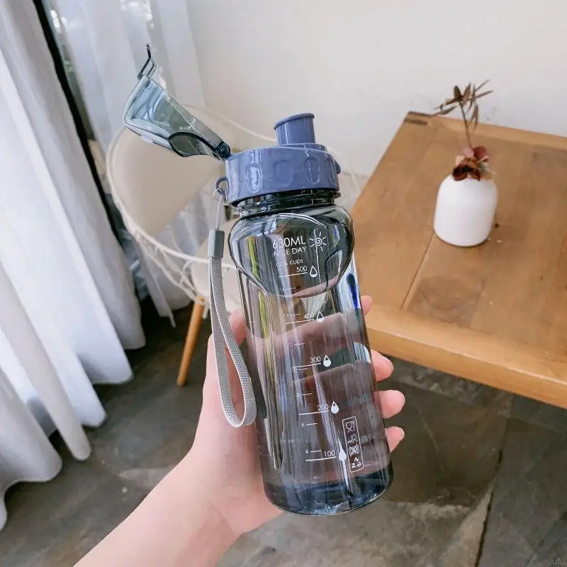 630ml Brief Water Bottle Plastic Water Cup With Rope Time Scale Clear Outdoor Sports Self-driving Travel Water Bottles Botella
630ml Brief Water Bottle Plastic Water Cup With Rope Time Scale Clear Outdoor Sports Self-driving Travel Water Bottles Botella
