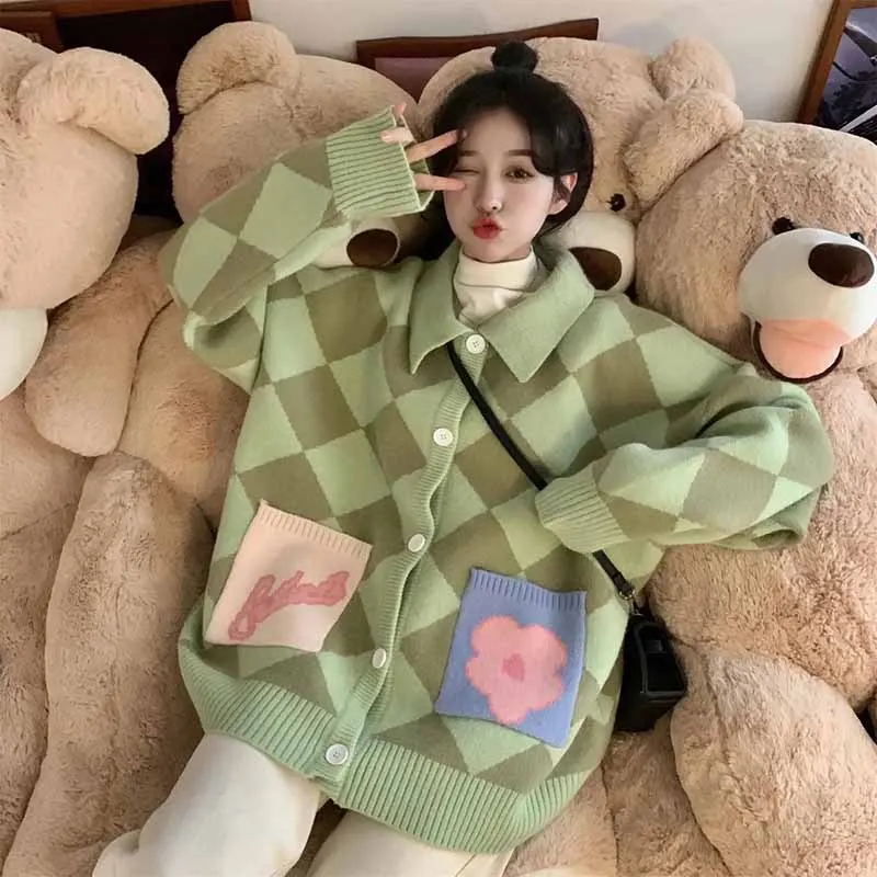 Женский осенне-зимний вязаный кардиган в японском ретро-стиле
Женский осенне-зимний вязаный кардиган в японском ретро-стиле