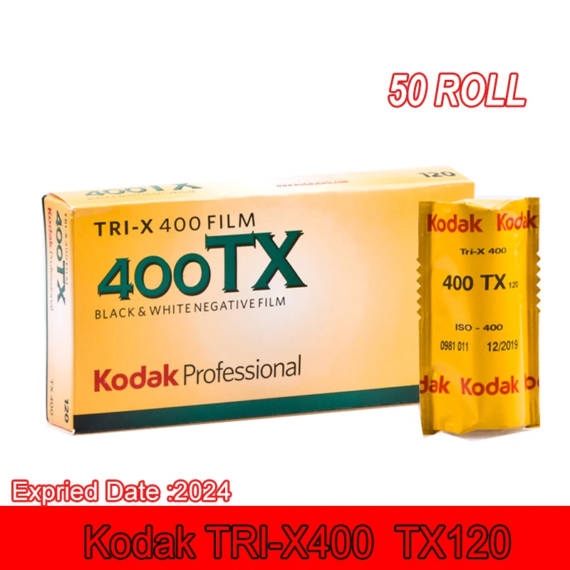Новинка, 50 рулонов, оригинальная черно-белая отрицательная пленка для Kodak TRI-X 400TX Professional ISO 400 120
Новинка, 50 рулонов, оригинальная черно-белая отрицательная пленка для Kodak TRI-X 400TX Professional ISO 400 120