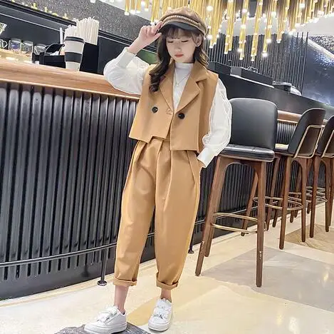 Girls Clothing Sets 2023 Autumn Solid Vest & Pants 2pcs Suit for Teenage Girl Clothes Fashion Kids Costume 4 6 8 10 12 Years
Girls Clothing Sets 2023 Autumn Solid Vest & Pants 2pcs Suit for Teenage Girl Clothes Fashion Kids Costume 4 6 8 10 12 Years