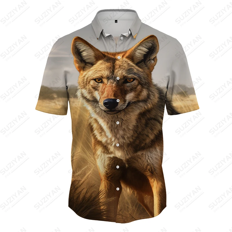 Hot Sale Fashion Men's Shirt Summer Loose Casual Short Sleeve Shirt Ferocious Wolf 3d Printing Shirt Holiday Party Shirt
Hot Sale Fashion Men's Shirt Summer Loose Casual Short Sleeve Shirt Ferocious Wolf 3d Printing Shirt Holiday Party Shirt