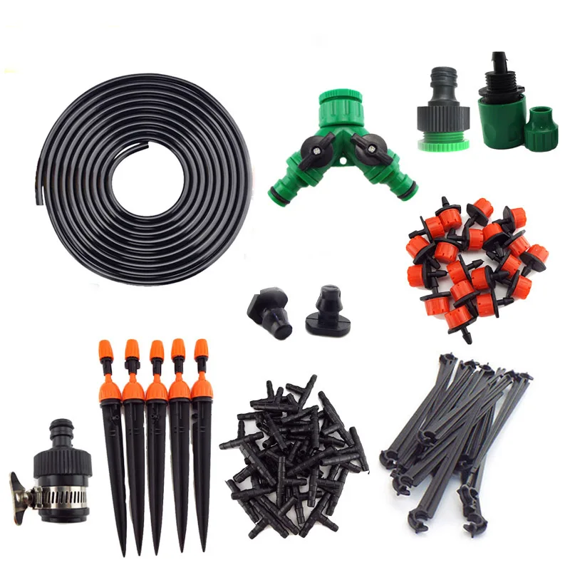 Micro Drip Irrigation DIY Garden Tools Automatic Watering System Set Sprinklers Nozzle Kit Spray Cooling Potted Lawn Yard
Micro Drip Irrigation DIY Garden Tools Automatic Watering System Set Sprinklers Nozzle Kit Spray Cooling Potted Lawn Yard