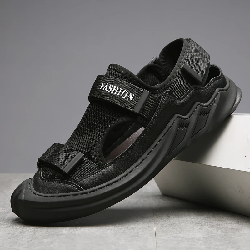 Men's Sandals 2022 Summer New Outdoor Non Slip Sports Slippers Mesh Breathable Casual Beach Shoes Fashion Sandalias Male Black
Men's Sandals 2022 Summer New Outdoor Non Slip Sports Slippers Mesh Breathable Casual Beach Shoes Fashion Sandalias Male Black