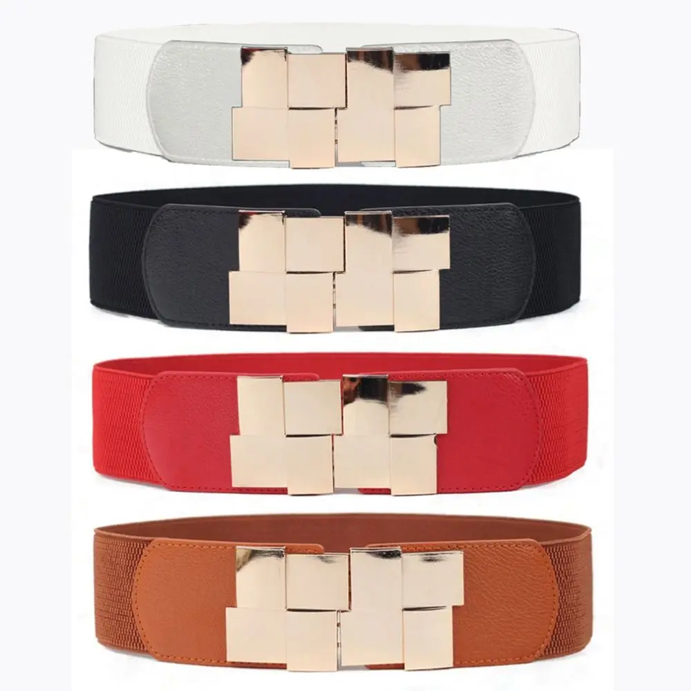 Women Stretch Casual Vintage Elastic Waist Belt Wild Skirt Bands Ladies Dress Cummerbund Square Buckle Waistband
Women Stretch Casual Vintage Elastic Waist Belt Wild Skirt Bands Ladies Dress Cummerbund Square Buckle Waistband