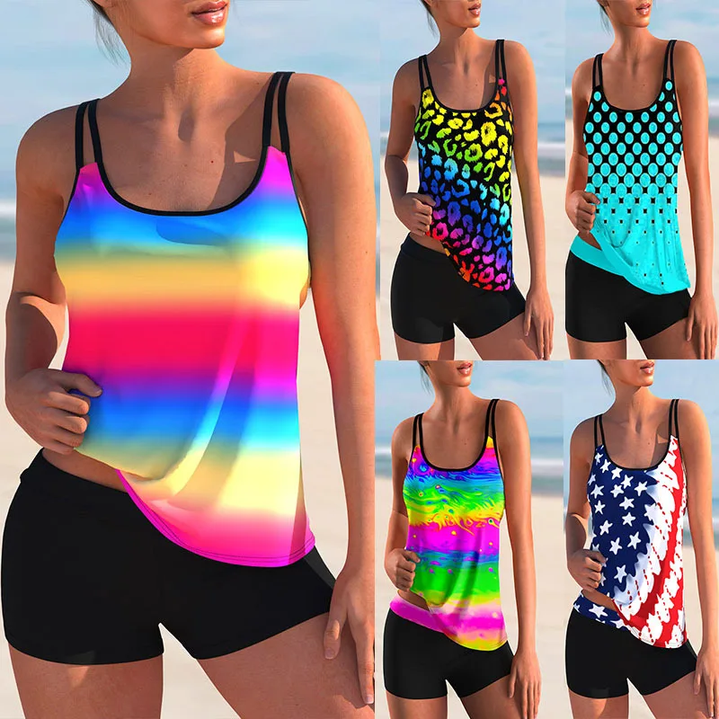 Women Large Size Swimwear Floral Printed Tankini Fashion Sexy Swimwear Dress Print Swimsuit With Shorts Two Piece Bathing Suit
Women Large Size Swimwear Floral Printed Tankini Fashion Sexy Swimwear Dress Print Swimsuit With Shorts Two Piece Bathing Suit