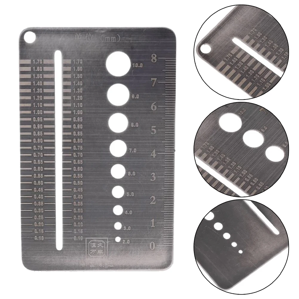 Measuring Ruler Wire Gauge Workshop 1 Pcs 104*65mm 4.09*2.56Inch Drill Bit Bolt Wire Gauge For Gauge The Drill Bits
Measuring Ruler Wire Gauge Workshop 1 Pcs 104*65mm 4.09*2.56Inch Drill Bit Bolt Wire Gauge For Gauge The Drill Bits