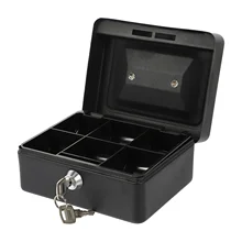 Locking Large Cash Box Small Safe Lock Box Small Storage Holder Case for