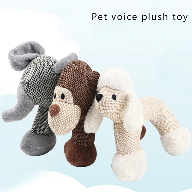 Linen Fabric Dog Toys Pet Puppy Chew Plush Cartoon Animals Squirrel Cotton Rope Elephant Monkey Sheep Shape Bite Toys
Linen Fabric Dog Toys Pet Puppy Chew Plush Cartoon Animals Squirrel Cotton Rope Elephant Monkey Sheep Shape Bite Toys