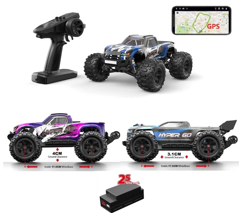 

MJX Hyper Go H16H H16E High Speed Electric Radio Control Off-road Truck /Truggy With GPS Positioning Bluetooth +APP 2S version