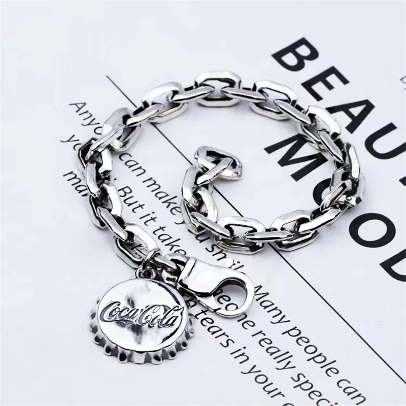 Браслет из серебра S925 пробы роскошный креативный браслет женский Винтажный Мужской модный серебряный браслет властный подарок 
Браслет из серебра S925 пробы роскошный креативный браслет женский Винтажный Мужской модный серебряный браслет властный подарок